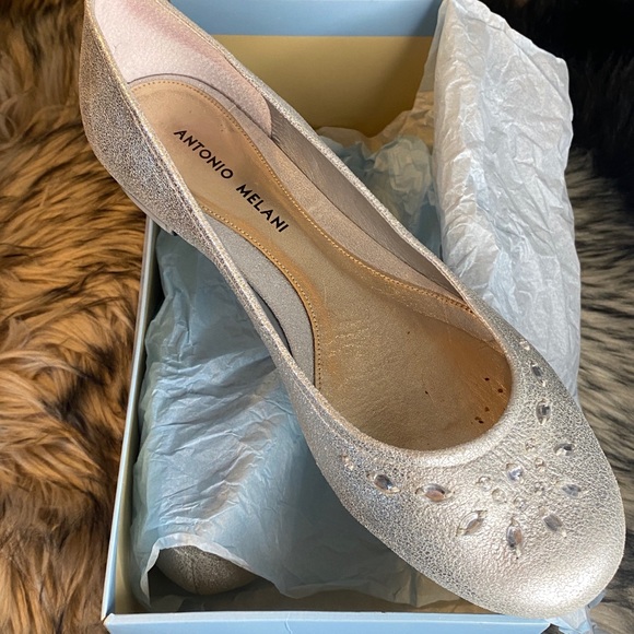 Antonio Melani Sprinkle Ballet Flats w/ Sparkle & Shine! Twinkle Toes Every Day! - Picture 3 of 5